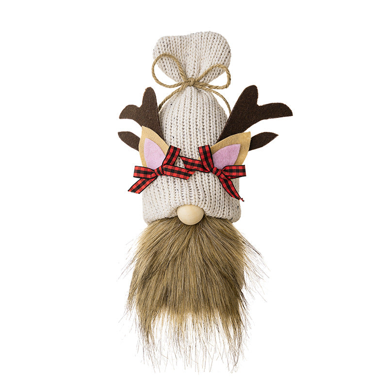 Christmas knitted shell antler hat gnomes