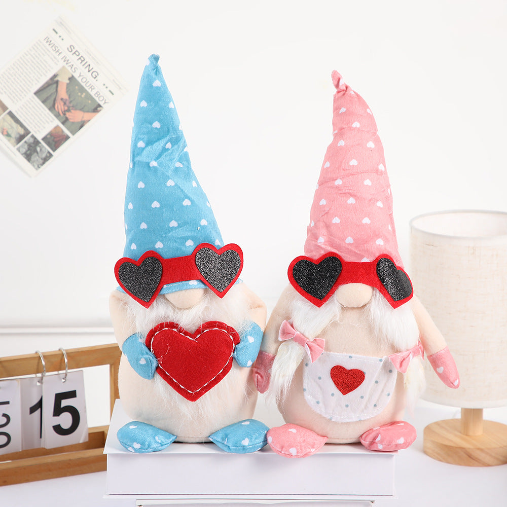 Valentine's Day Gnomes with Love Sunglasses