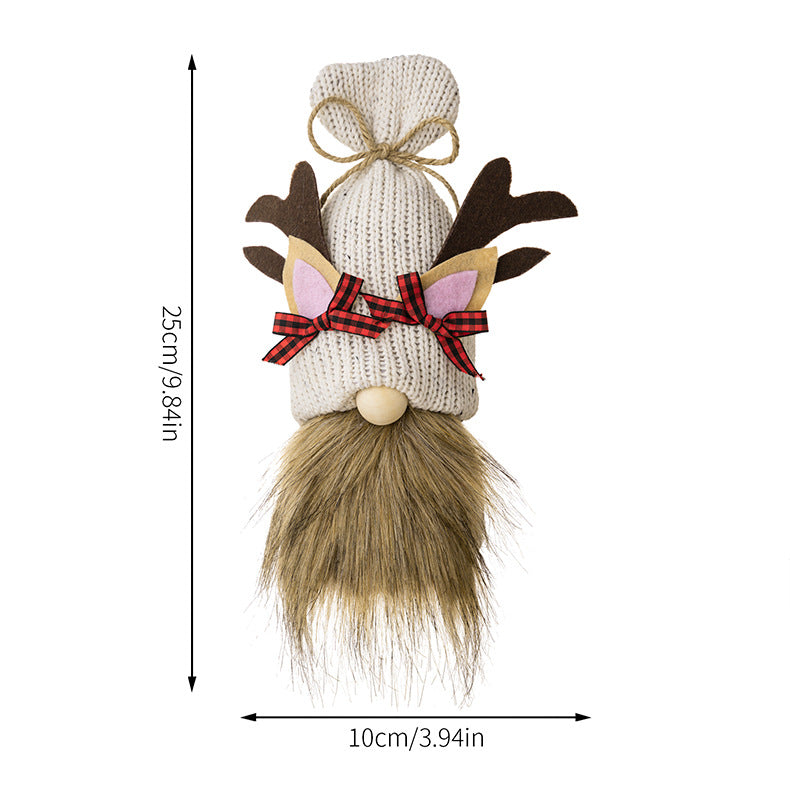 Christmas knitted shell antler hat gnomes