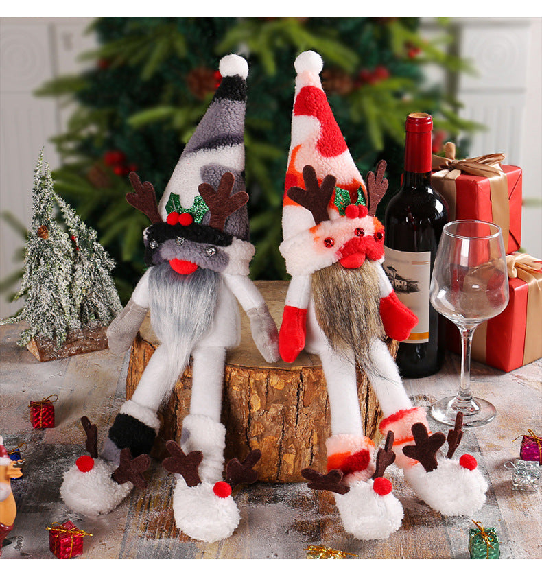 Colorful Christmas Antler gnomes with long leg