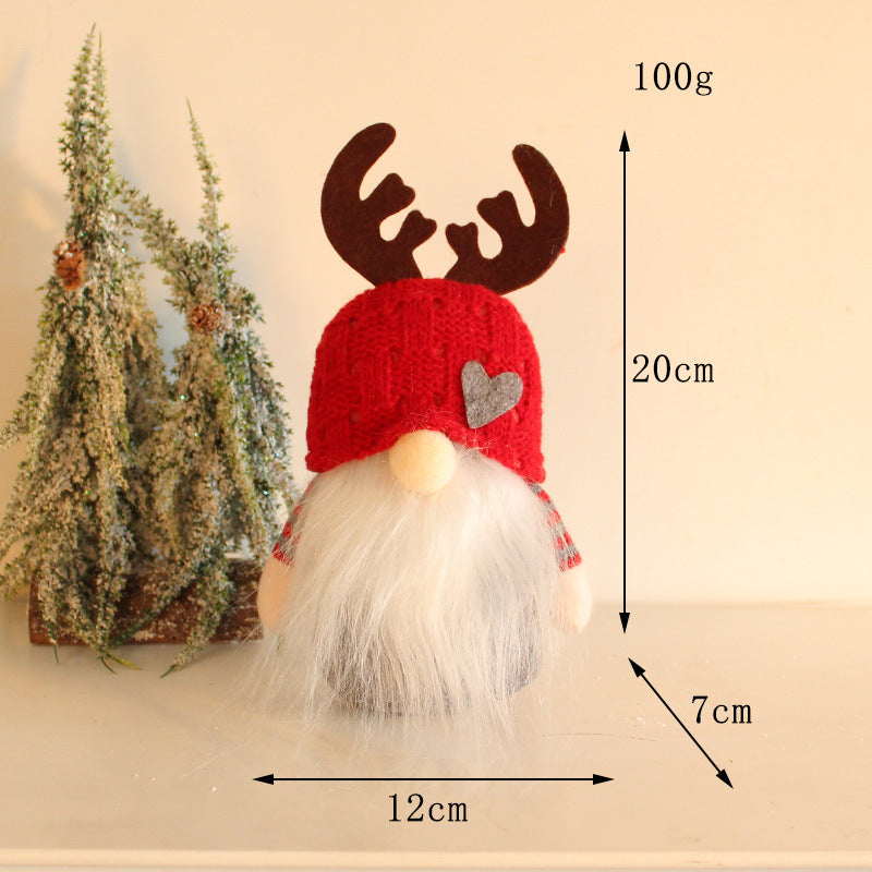 Christmas Antler Knitted Hat Gnomes