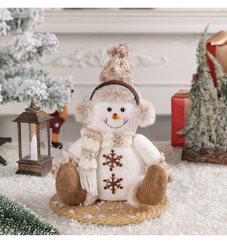 Christmas cute sitting snowman gnomes