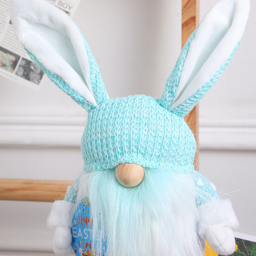 Gnome Vs Rabbit Easter Rabbit Sitting Gnomes with Sign