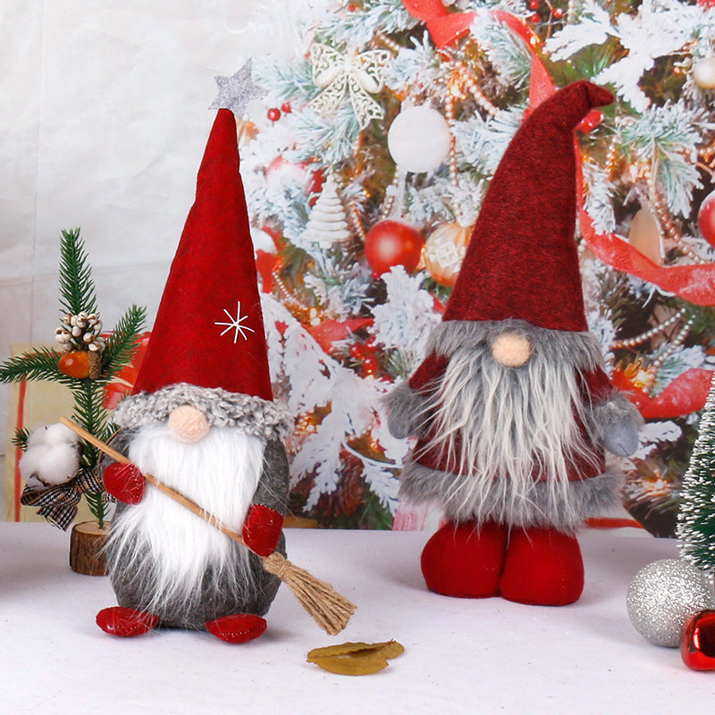 Christmas classic red standing gnomes