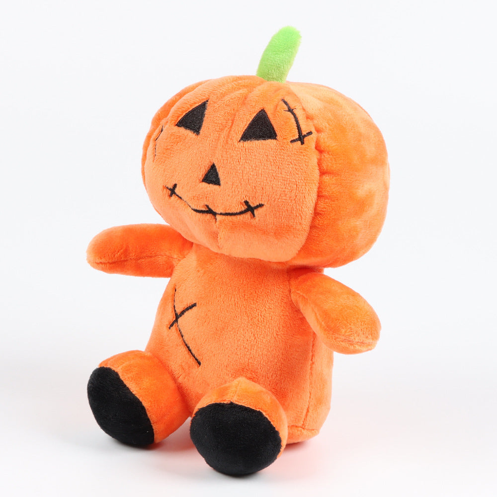 Halloween funny evil pumpkin plush doll