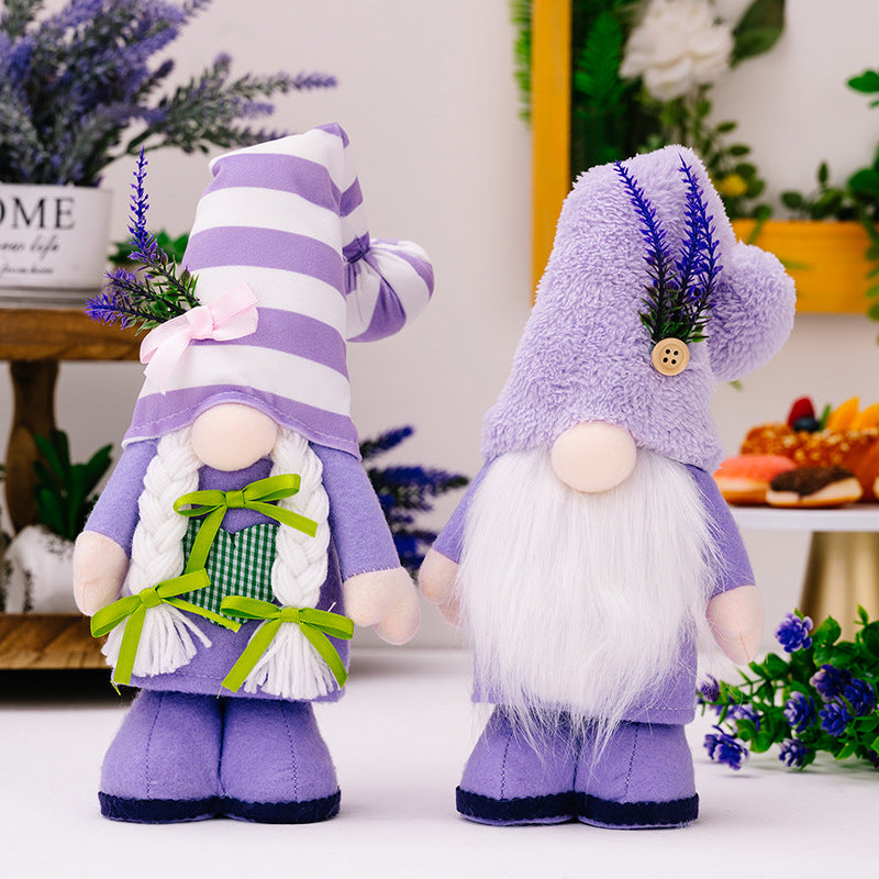 Handmade Mother's Day Gnome Plush - 2-Pack Felt Gnome Decor For Table Or Home (11x7x18cm)