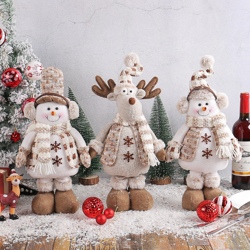 Christmas Retractable Knitted Snowman/Elk Gnomes