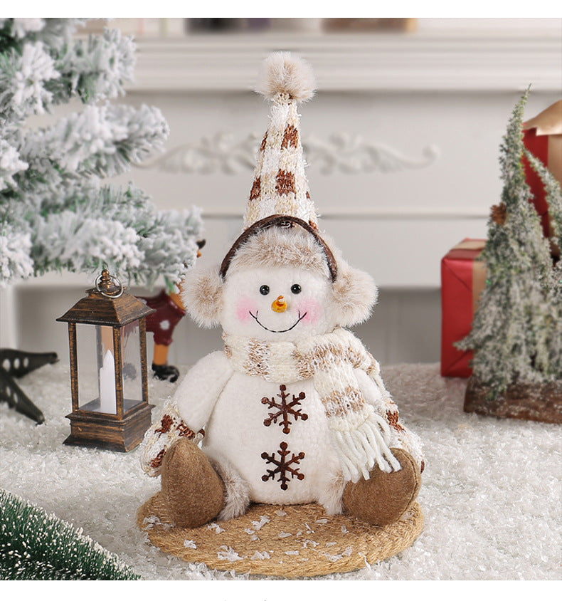 Christmas cute sitting snowman gnomes