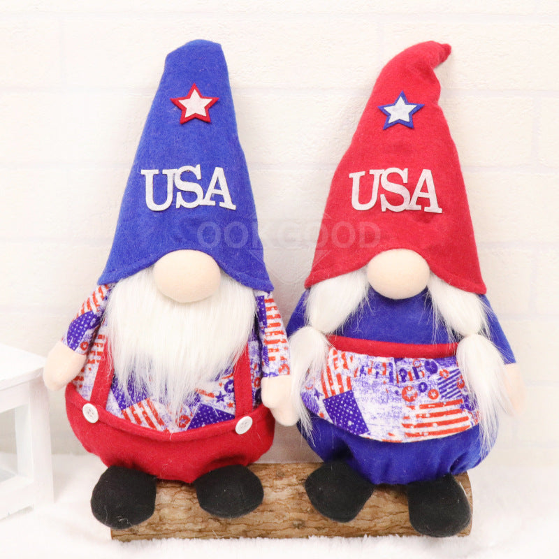 Patriotic Gnome Set For Independence Day Gift And Decoration