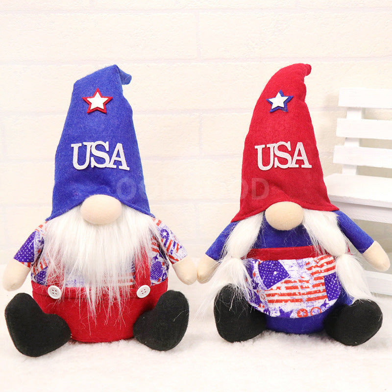 Patriotic Gnome Set For Independence Day Gift And Decoration