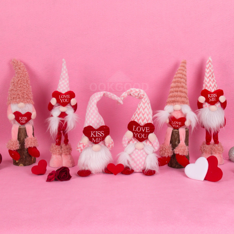 KISS ME - Love Plush Gnome For Valentine’s Day Gift