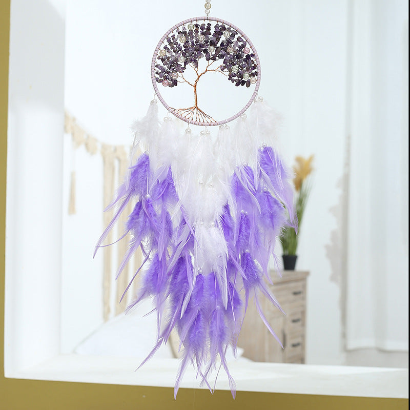 Crystal Tree of Life Dreamcatcher For Home Decoration