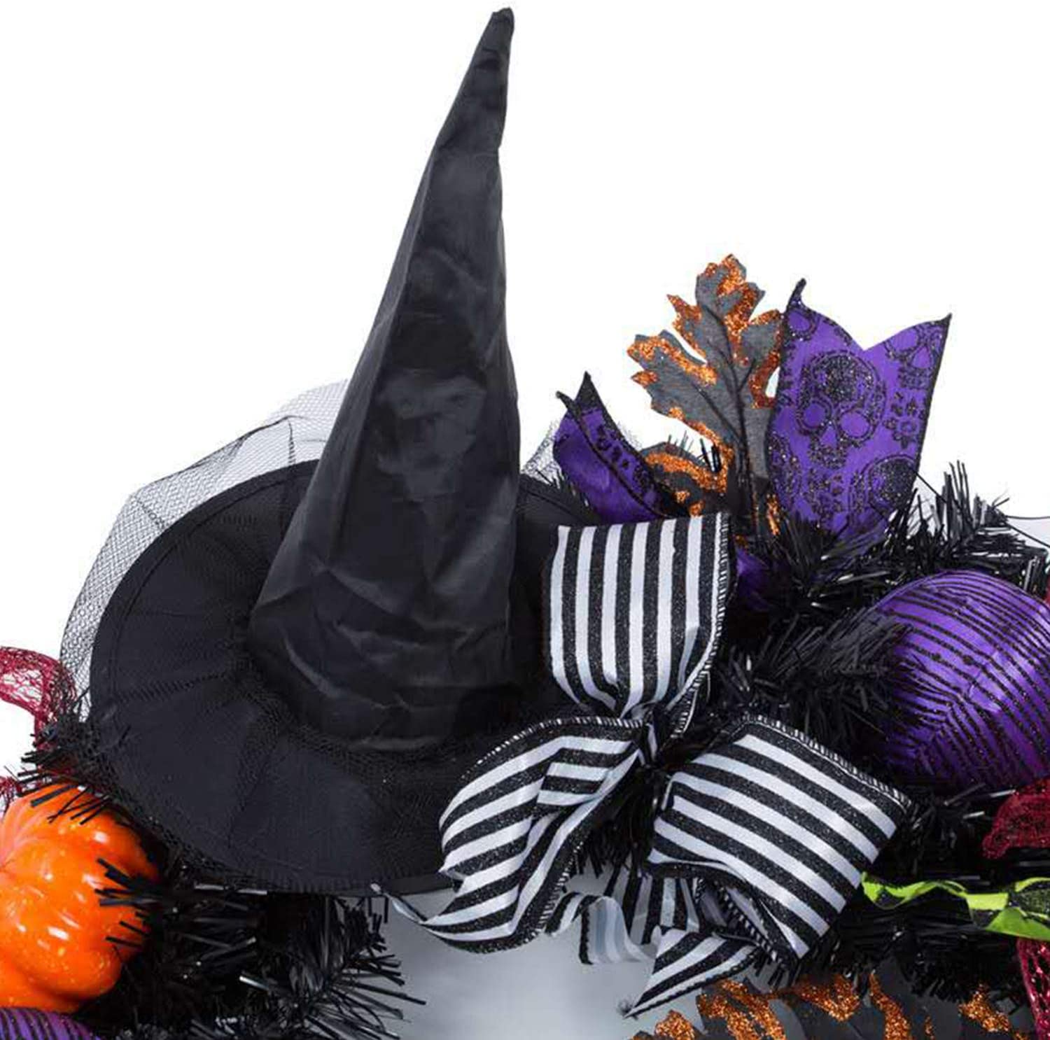 11.8 Inch Halloween PumpkinWitch Legs Wreath For Home Decoration