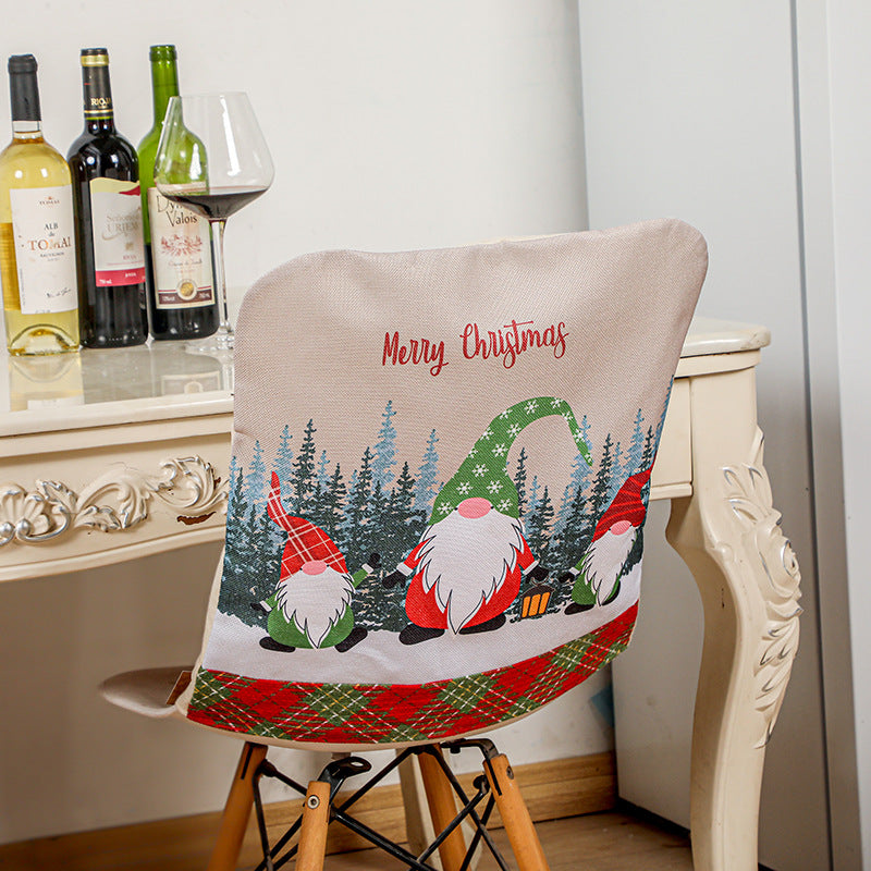 Santa Gnome Brother Chair Cover