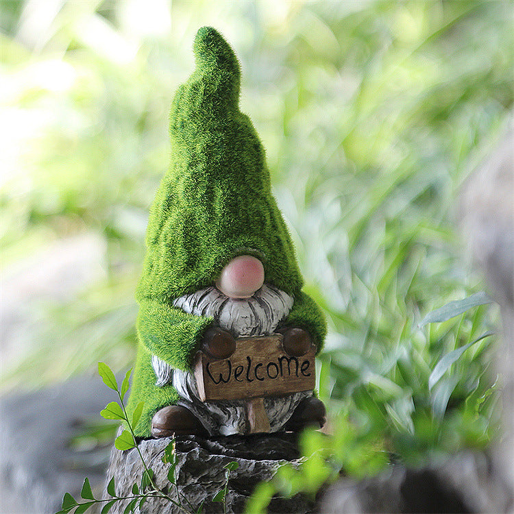 Handmade Resin Gnome Statue For Garden Yard Decor