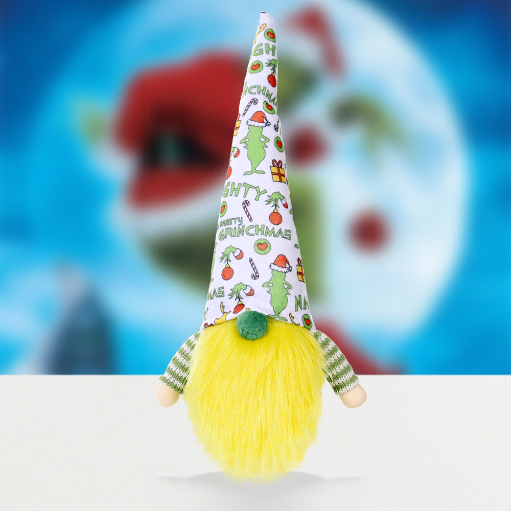 Lovely Grinch Theme Gnome For Christmas Gift