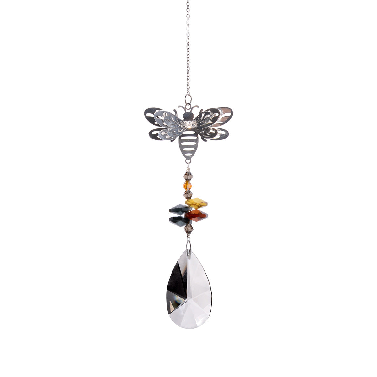Bee Themed Colorful Crystal Suncatcher Hanging