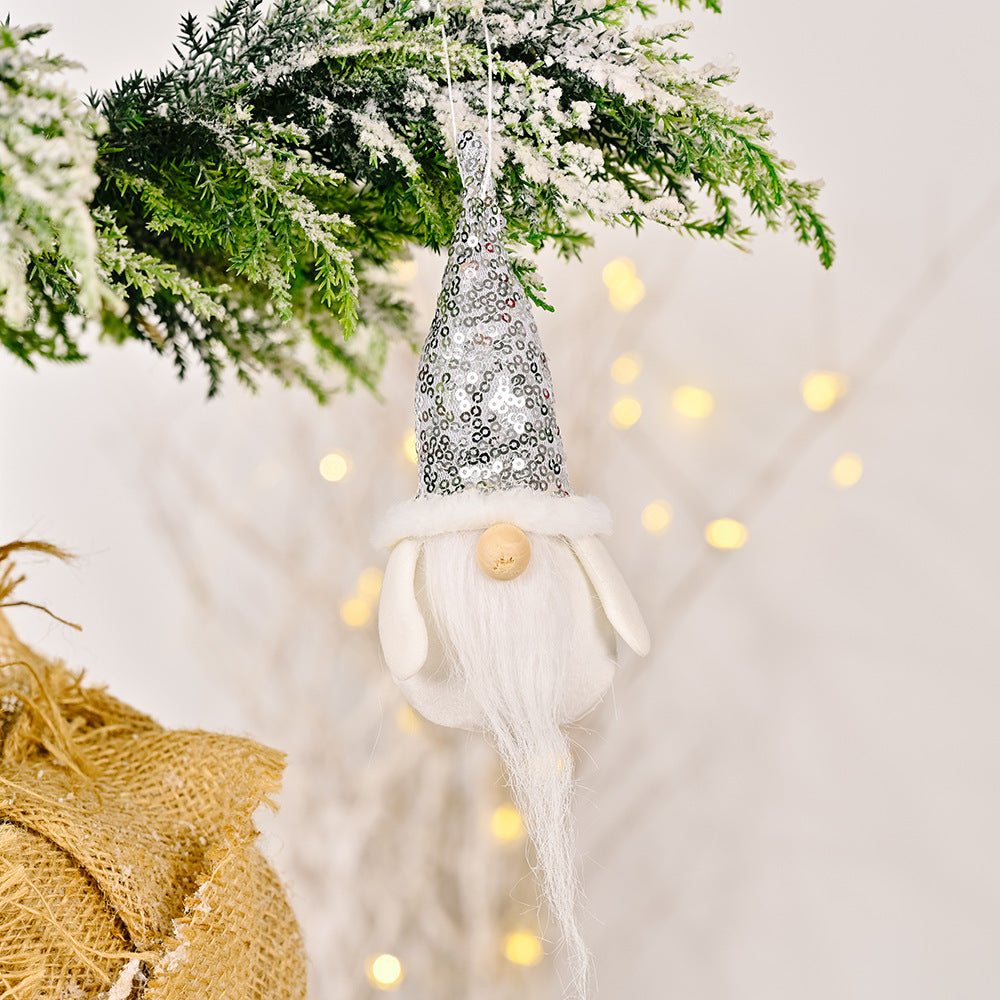 Christmas Gnome Pendant With Sequin Hat