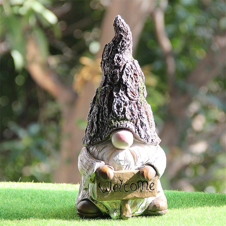 Handmade Resin Gnome Statue For Garden Yard Decor