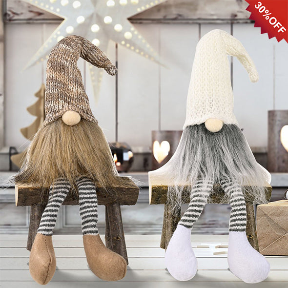 Lovely Long-legged Gnome With Knitted Hat For Holiday Gift