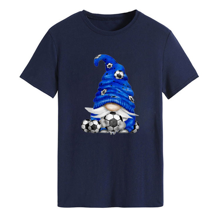 Gnome With 4 Football - Spring Summer Unisex T-shirt