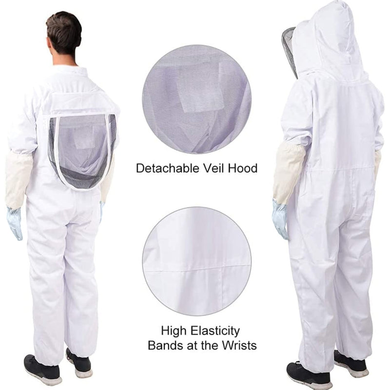 Breathable Overall Protective Beekeeping Suit With Gloves