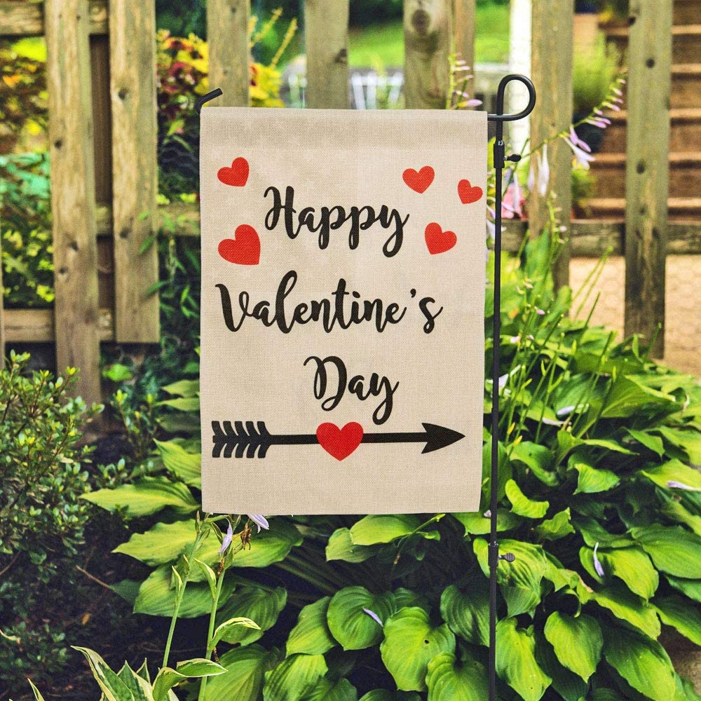 Double Sided Valentines Garden Flag For Outdoor Indoor Decoration  Valentine's Day Gift
