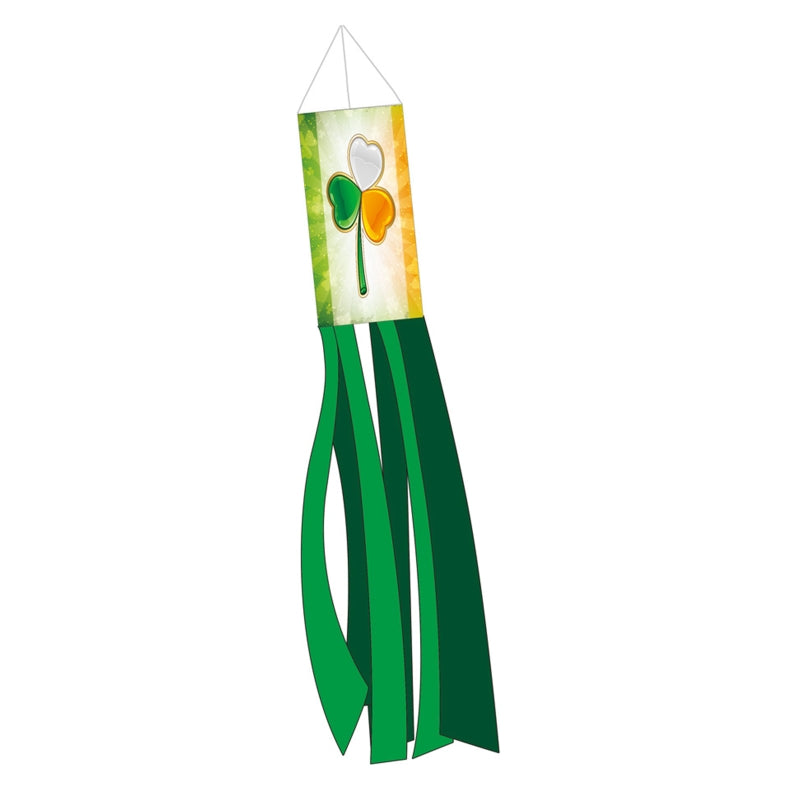 Saint Patrick's Day Windsock Hair Dryer Flag Outdoor Garden Yard Banners Decor
