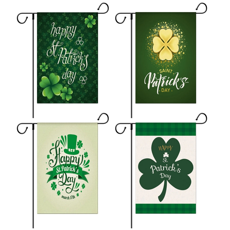 Patrick's Day Garden Flag Decorations Outdoor Banner