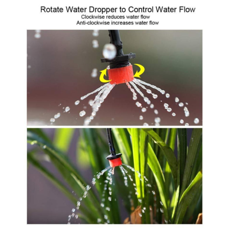 25m/82.02ft Automatic Garden Mini Drip Irrigation System Set