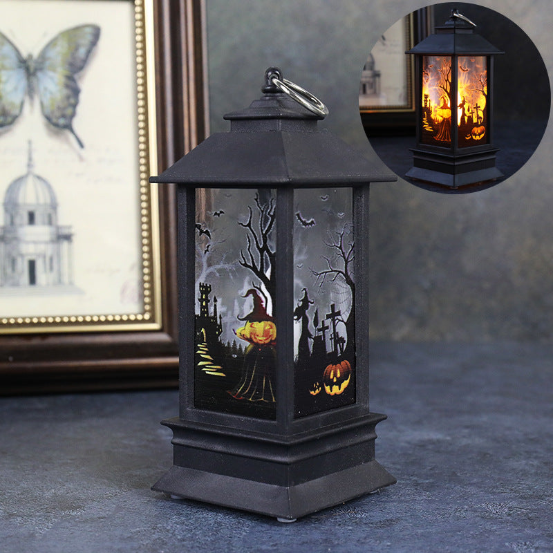 Halloween Simulation Flame Oil Lamp