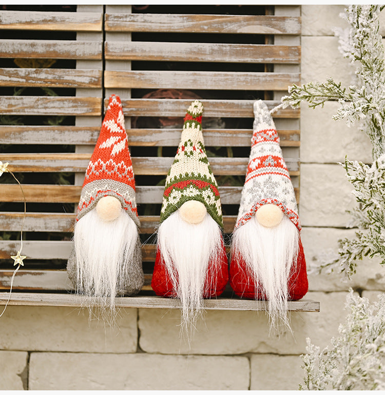 Christmas snowflake knitting hat gnomes
