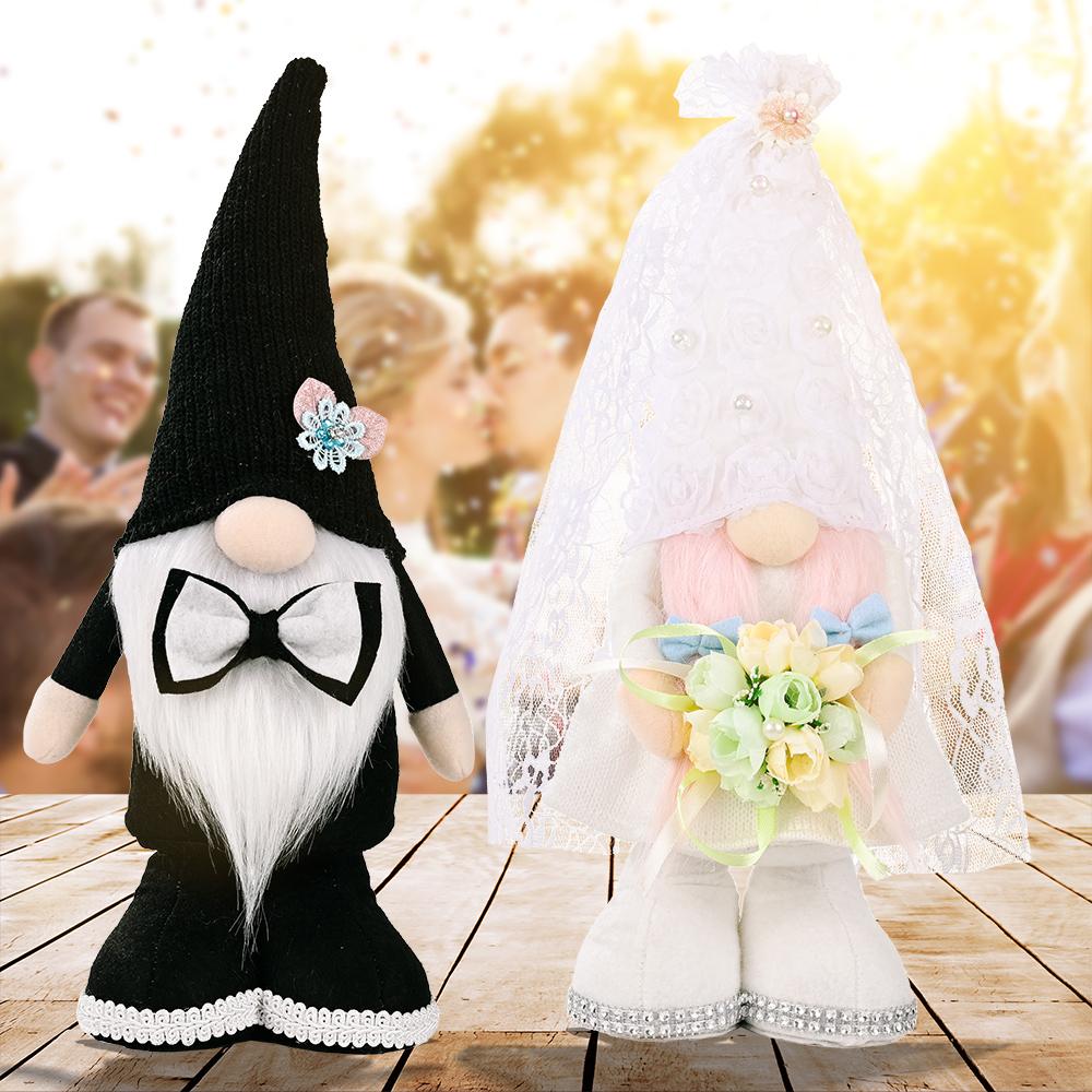 Handmade Wedding Gnome Set For Wedding Gift And Decoration
