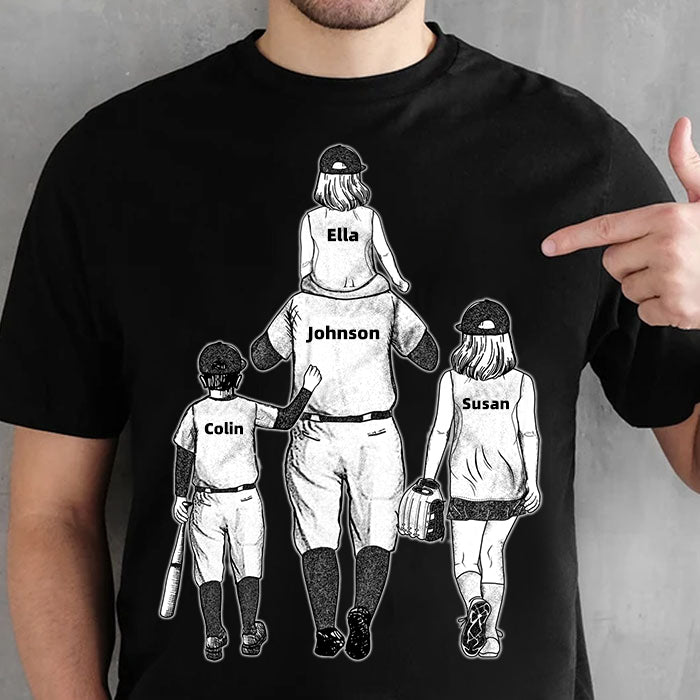 Personalized Baseball Dad And Child Unisex T-shirt
