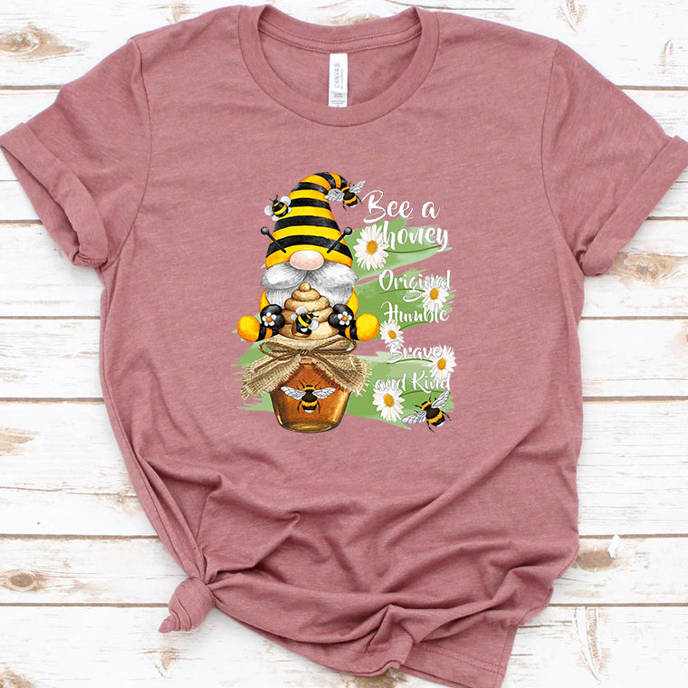 Bee Gnome With Honey - Spring Summer Unisex T-shirt