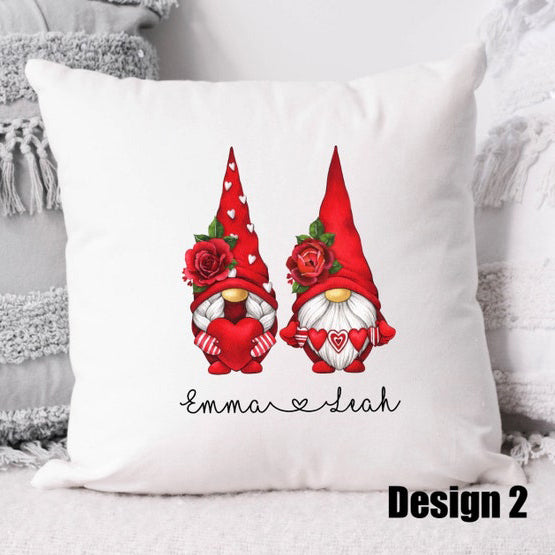 Personalized Custom Red Gnome Couple Pillowcase