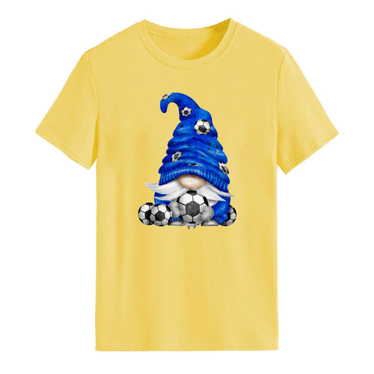 Gnome With 4 Football - Spring Summer Unisex T-shirt