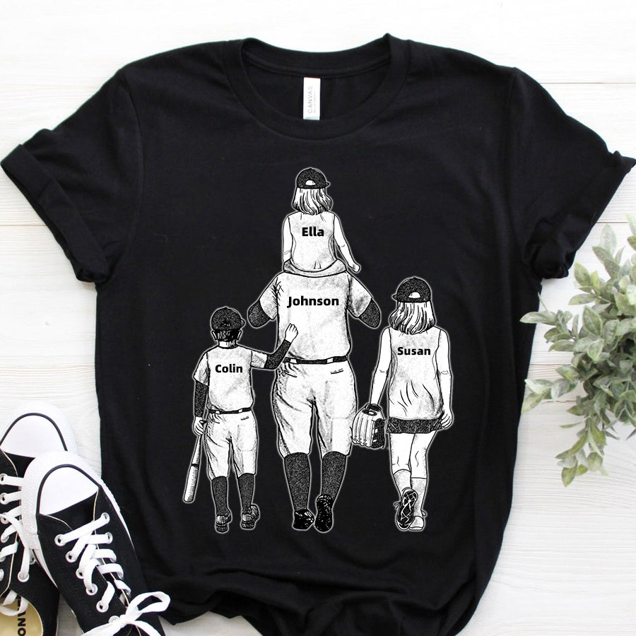 Personalized Baseball Dad And Child Unisex T-shirt