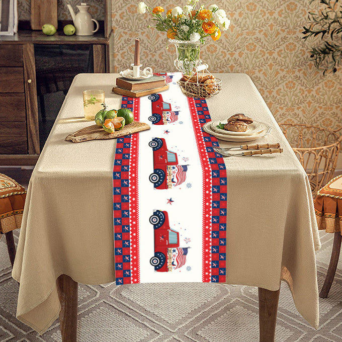 Independence Day Gnome Table Runner Tablecloth
