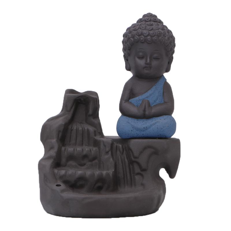50% OFF Limited Time Cute Little Monk Smoke Backflow Censer With 50PCS Incense Cones