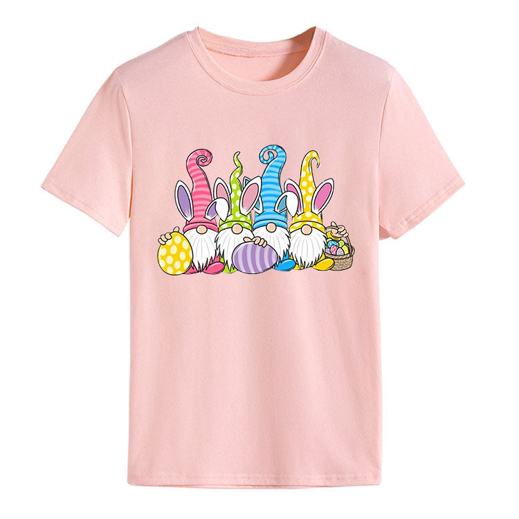 4 Striped Hat Bunny Gnome-Easter Unisex T-shirt