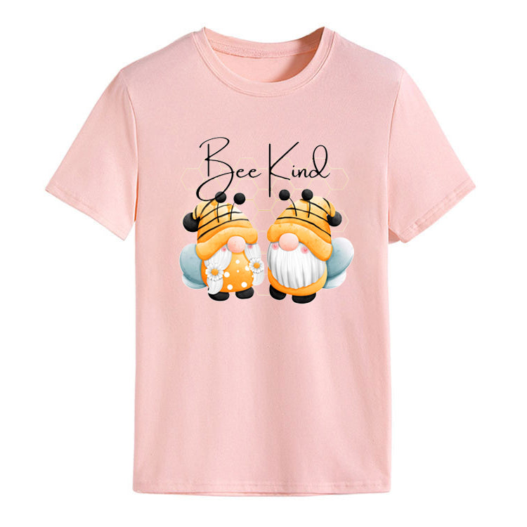 Bee Kind Gnome Couple - Spring Summer Unisex T-shirt