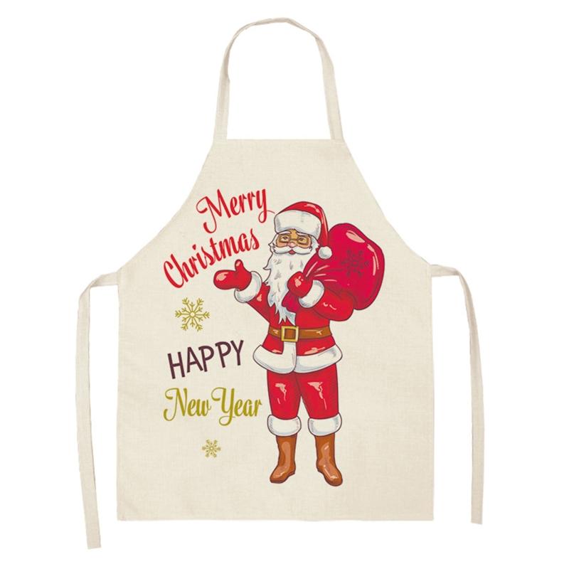 Christmas Cartoon Cotton Apron For Party And Daily Use