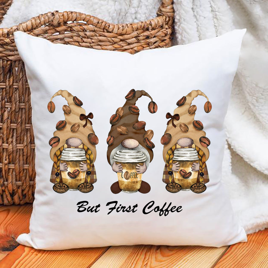 Personalized Custom Lovely Coffee Gnome Pillowcase