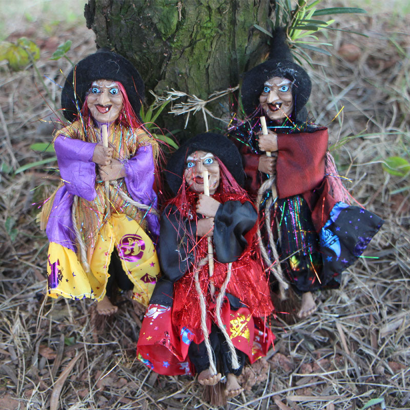 Witch Broom Ornaments Halloween Pendant