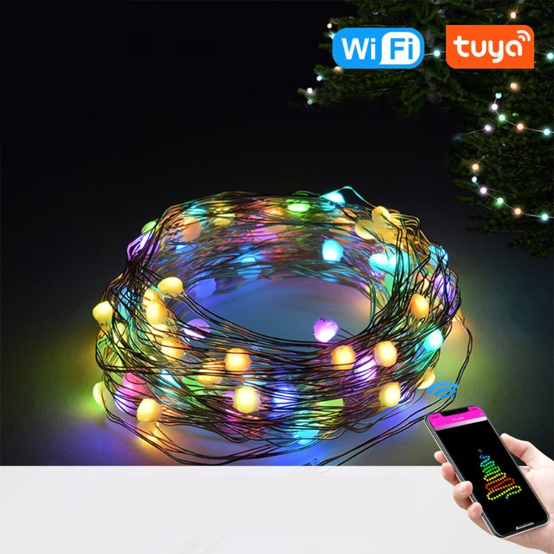 393.7in Smart LED String Lights For Home Hanging Xmas Tree Decor