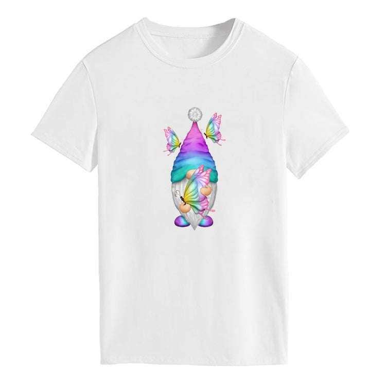 Gnome Holding Butterfly - Spring Summer Unisex T-shirt