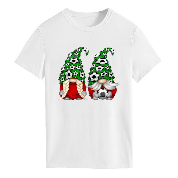 Soccer Gnome Couple - Spring Summer Unisex T-shirt