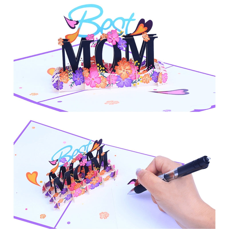 Handmade 3D Pop Up Gift Card For Mother's Day Gift