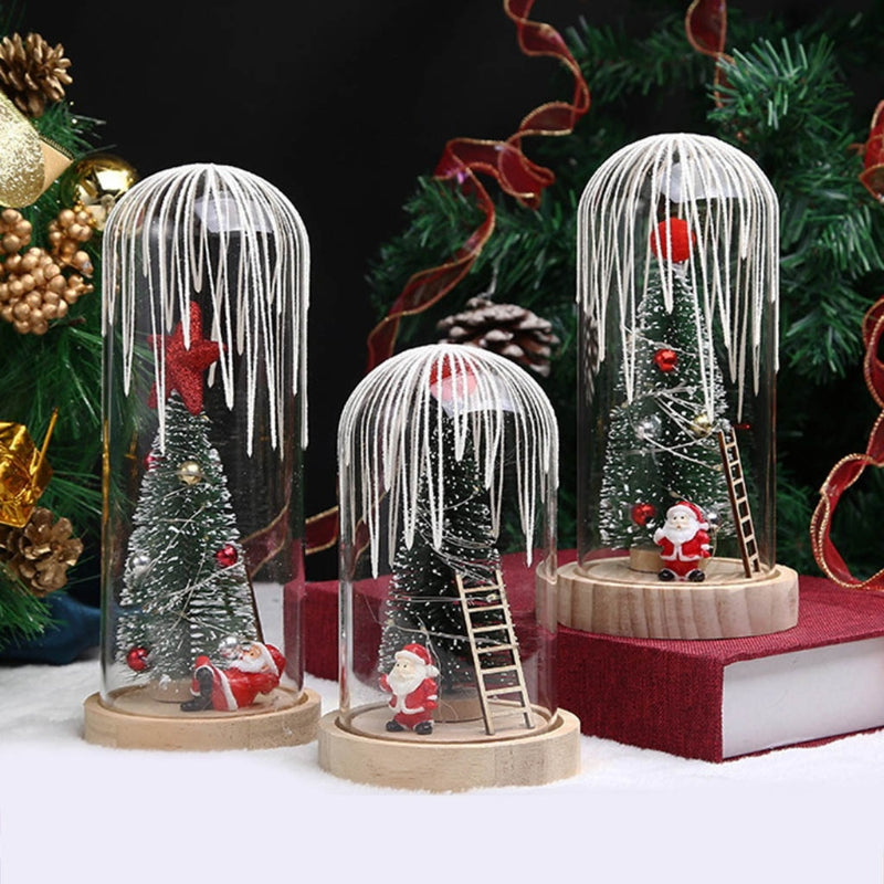Christmas Frost Glass Cover Led Lamp For Home Bedroom Decoration